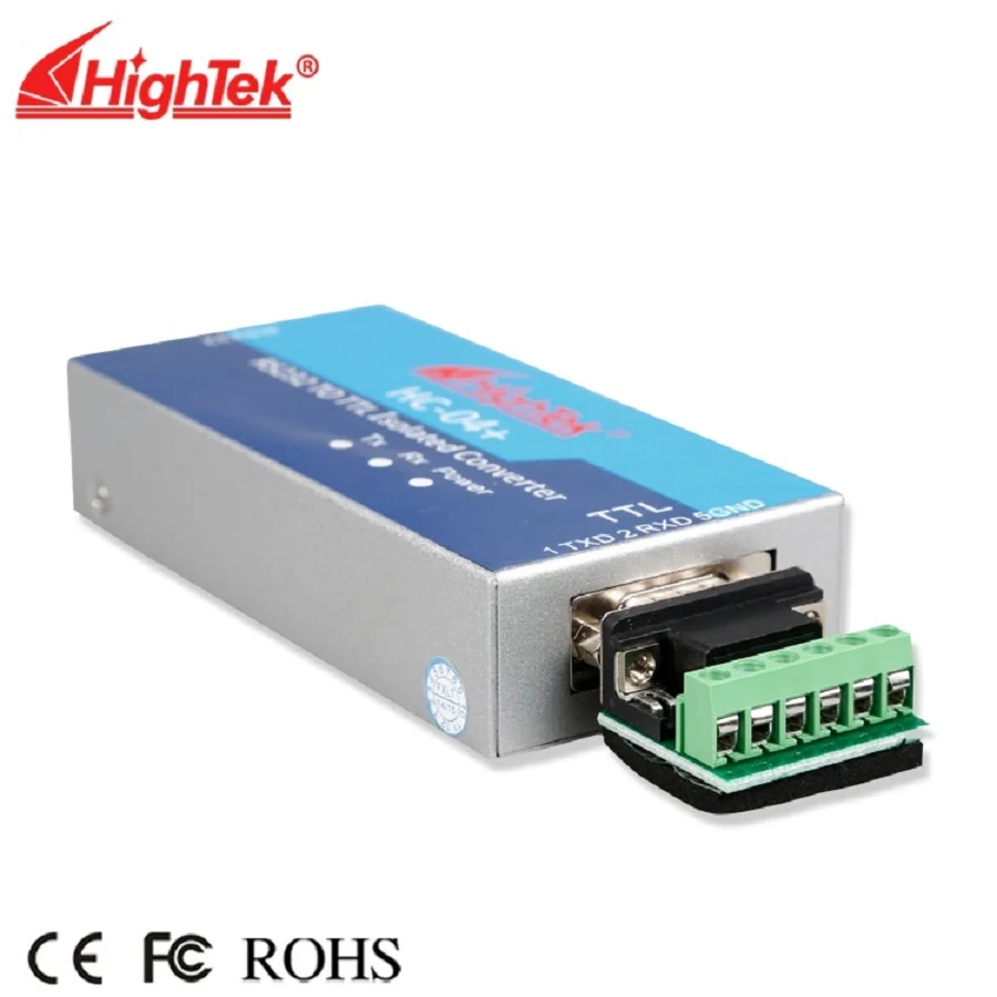 Active RS232 to TTL Level Opto Isolation Interface Converter, Power Supply, HighTek HC-04 +