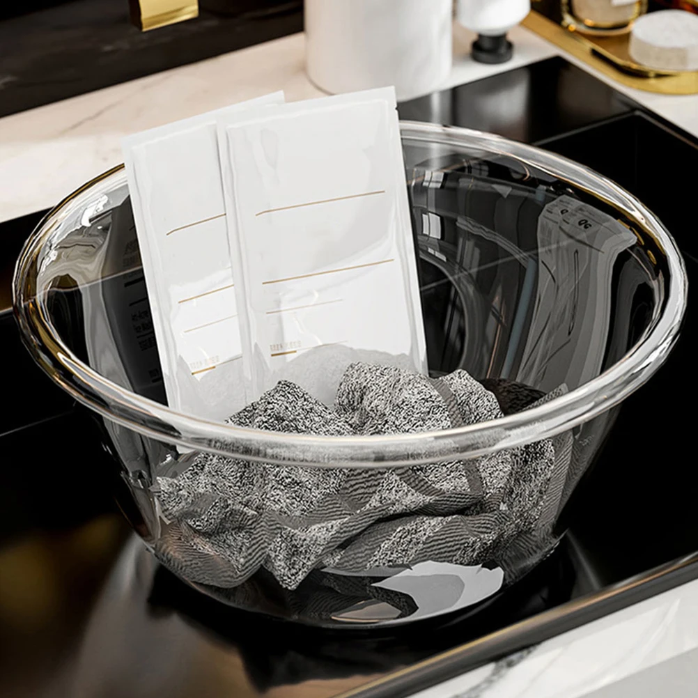 3 Pcs 투명한 발 세면대 접시 접시 세척 용 욕조 아기 병 담그는 발 세면대 욕조