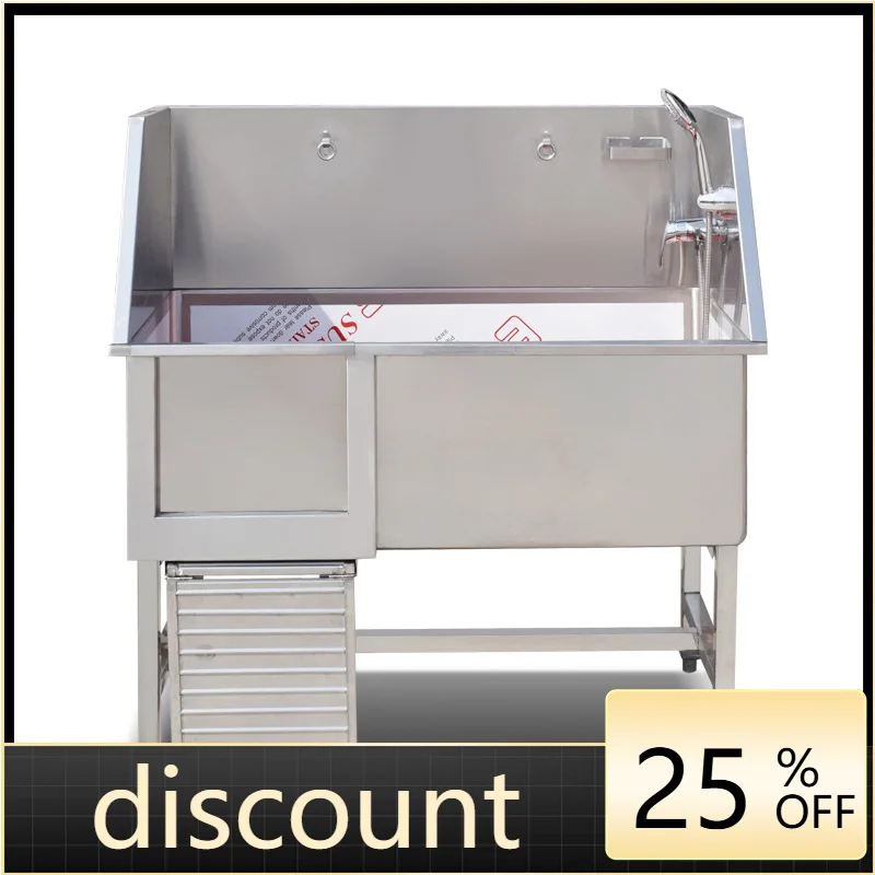 

LMM Stainless Steel Dog Wash Bath Bath, Pet Shop Large and Small Dog Bath