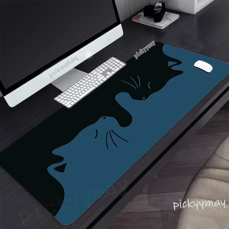 Imagem -03 - Grande Gato Bonito Mouse Pad Gamer Mousepad Tapete Teclado Escritório Mouse Mats Borracha Desk Pad Tapetes de Mesa Kawaii Xxl 3xl 118