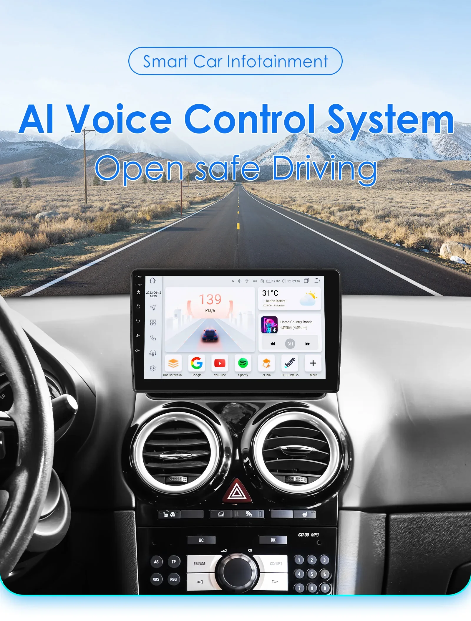 9 inch Android 12 Autoradio 2 Din voor Opel Corsa F 2019