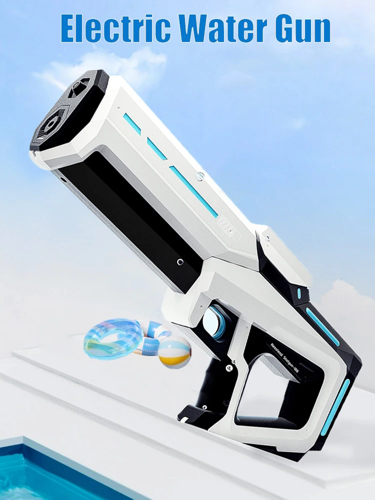 

Summer Fully Automatic Electric Water Gun with Light Rechargeable Continuous Firing Party Game Kids Space Splashing Toy Boy Gift