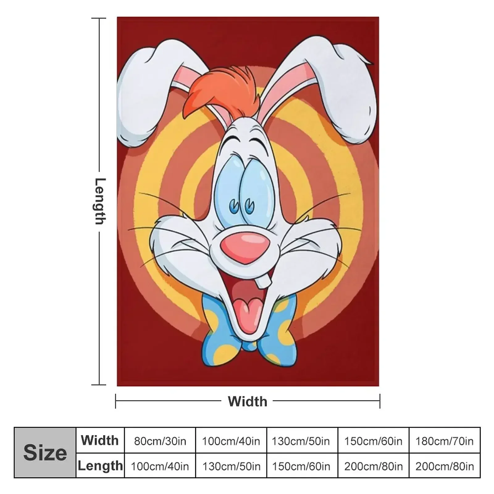 Roger Rabbit Throw Blanket Vintage Soft Large cosplay anime Blankets