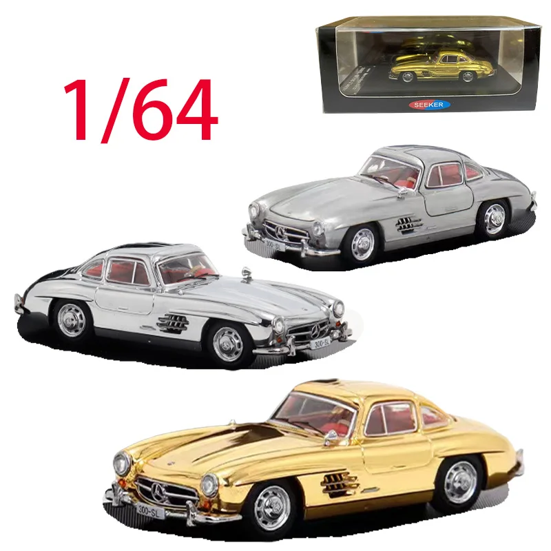 

Seeker, литой под давлением масштаб 1/64, модель автомобиля Benz из сплава Benz 300SL W198 Coupe Play Vehicles, игрушки для мальчиков, коллекция оригинальных коробок