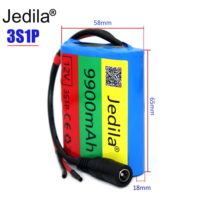 100%.New.12V.9900 mAh.3S1P.Batterie Au Lithium.18650.Batterie Au Lithium Pack Protection Conseil Rechargeable.1A Chargeur..