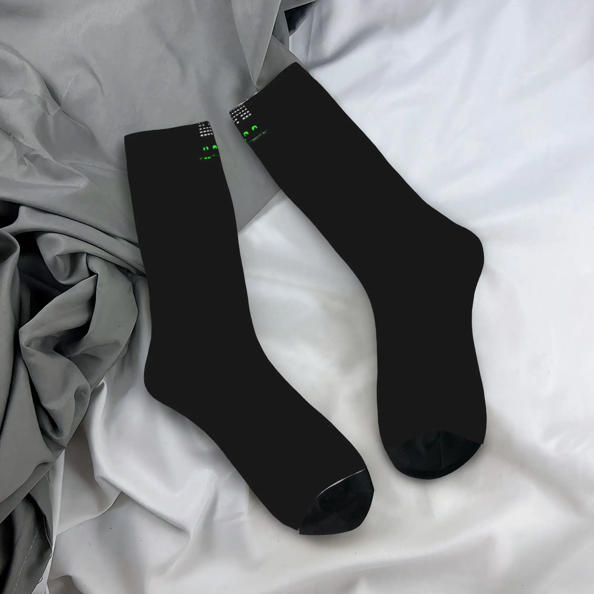 Space Invaders Socks  Funny Stockings Adults Men Comfortable Skateboard Socks Autumn Graphic Anti Skid Socks