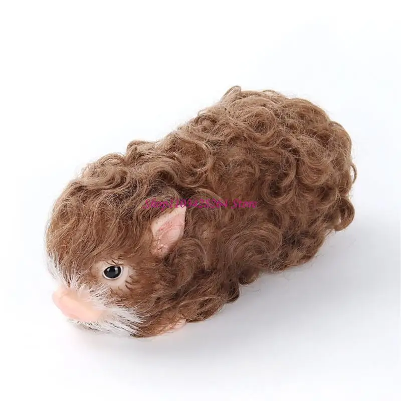 Faux Furs Realistic Wild Pig Dolls Toy Animal Figurine Squeeze Toy for Stress Reduce Animal Dolls for Child Cognition