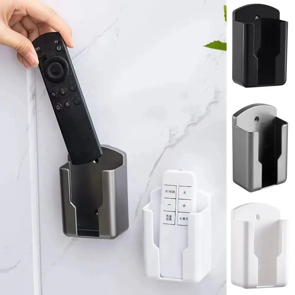 Plastic Air Conditioner Remote Control Holder Self Adhesive White Remote Controller Holder Space Saving Waterproof