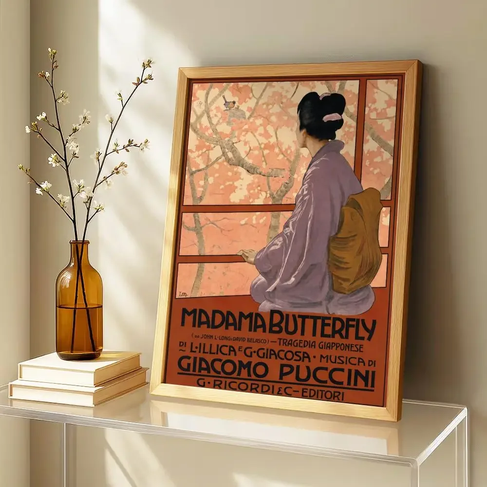 Vintage Japanese Art Nouveau Painting Calligraphy Canvas Poster Art for Bedroom Room Home Decor Wall Decoration Decals Gift