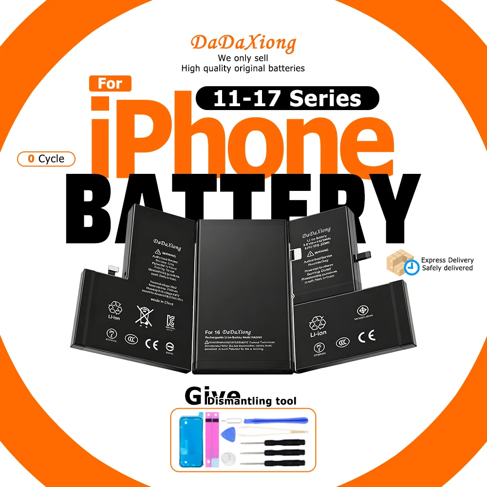 0 cycle High-quality Battery For IPhone 11 12 13 14 15 16 17 Pro MAX 12Mini 13MINI 17ProMax 14Plus 15Plus 16Plus SE 1/2/3 2022