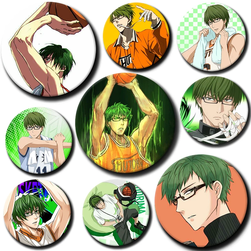 

58mm Cartoon Character Midorima Shintaro Button Pin Anime Role Brooch Creative Badge for Backpack Clothes Decoration Gift