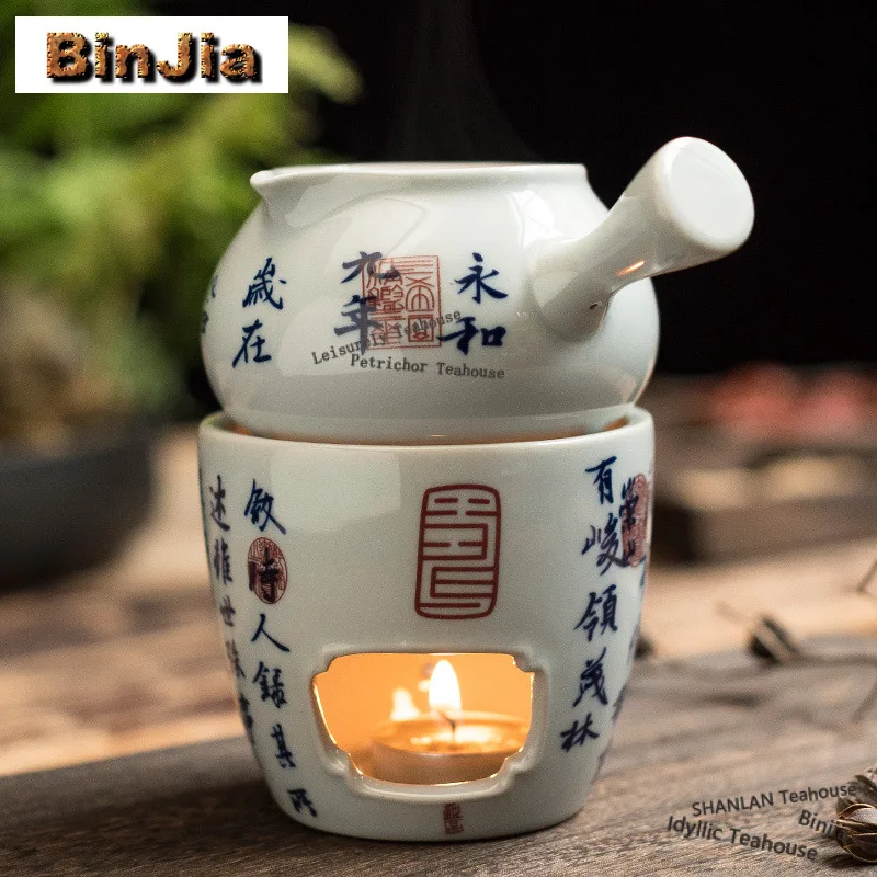 

Подставка-нагреватель для чайника 230 мл, ручная роспись, китайская фарфоровая, для подогрева воды, угольная печь, для китайского чайного сервиза