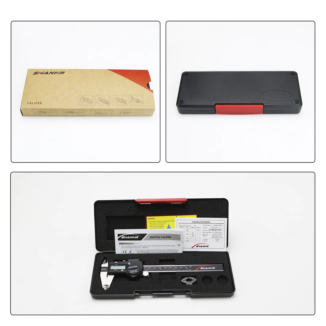 SHANHR 150/200/300 mm Digital Electronic Caliper Ruler IP54 Digital Vernier Caliper Digital Caliper Stainless Steel Calipers