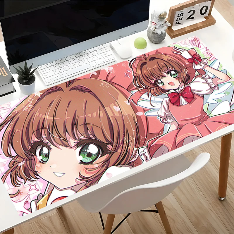 Anime Mouse Pad C-card Captor Sakura Large Gaming Extended Desk Mat Non Slip Stitched Edge Rubber PC Computer Gamer Mouse Pad
