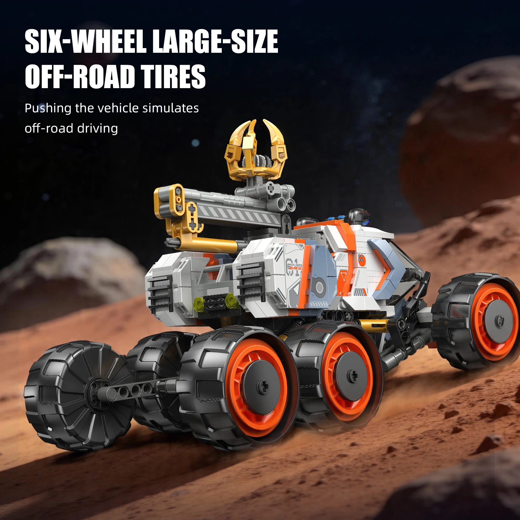 2026 New Planet Rover Building Block Model, Space Exploration Astronaut Themed Toy Set for Enthusiasts