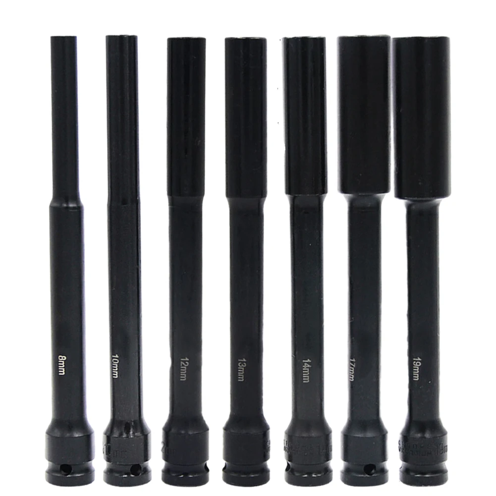 

200mm Socket Extension Bar 1/2 Inch Hex Socket Extender Socket Drive 8mm/10mm/12mm/13mm/14mm/17mm/19mm Power Tool Accessories