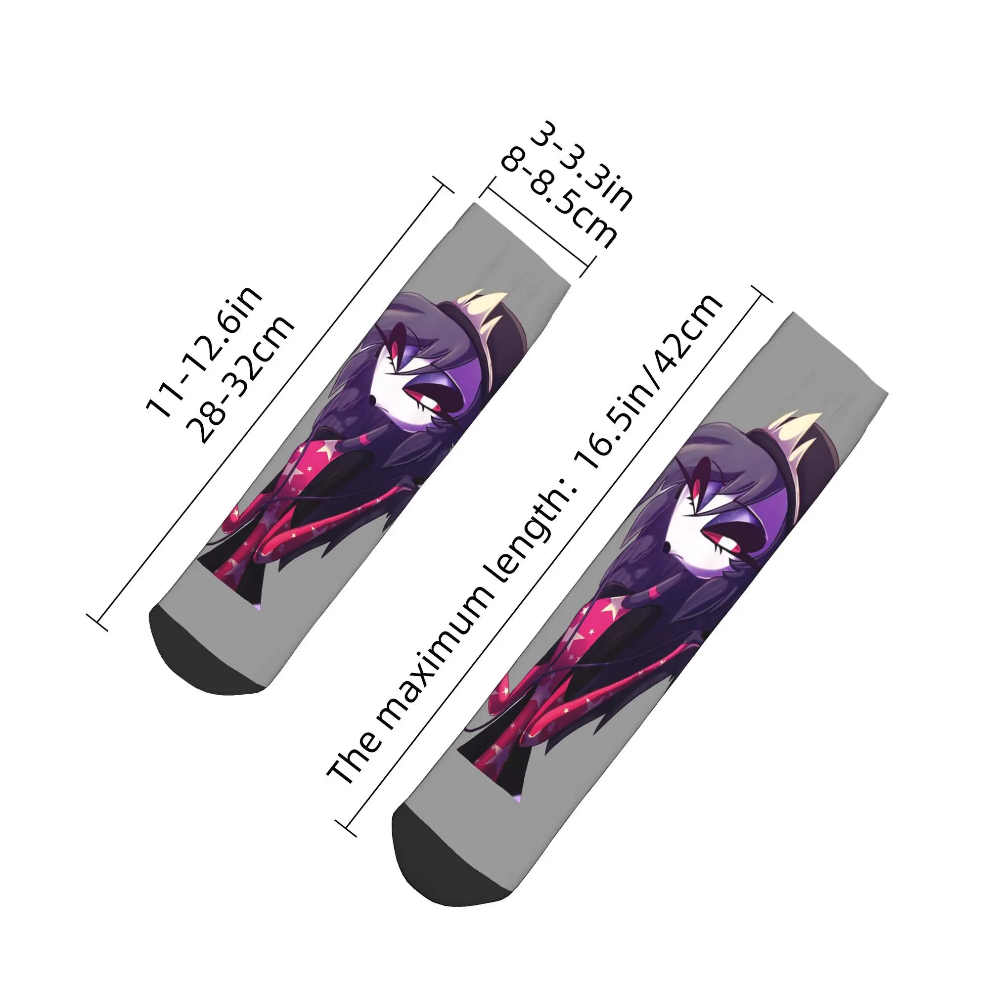 جميع المواسم Helluva Boss الجوارب Harajuku عالية الجودة طاقم الجوارب جوارب غير رسمية للرجال النساء هدايا عيد الميلاد