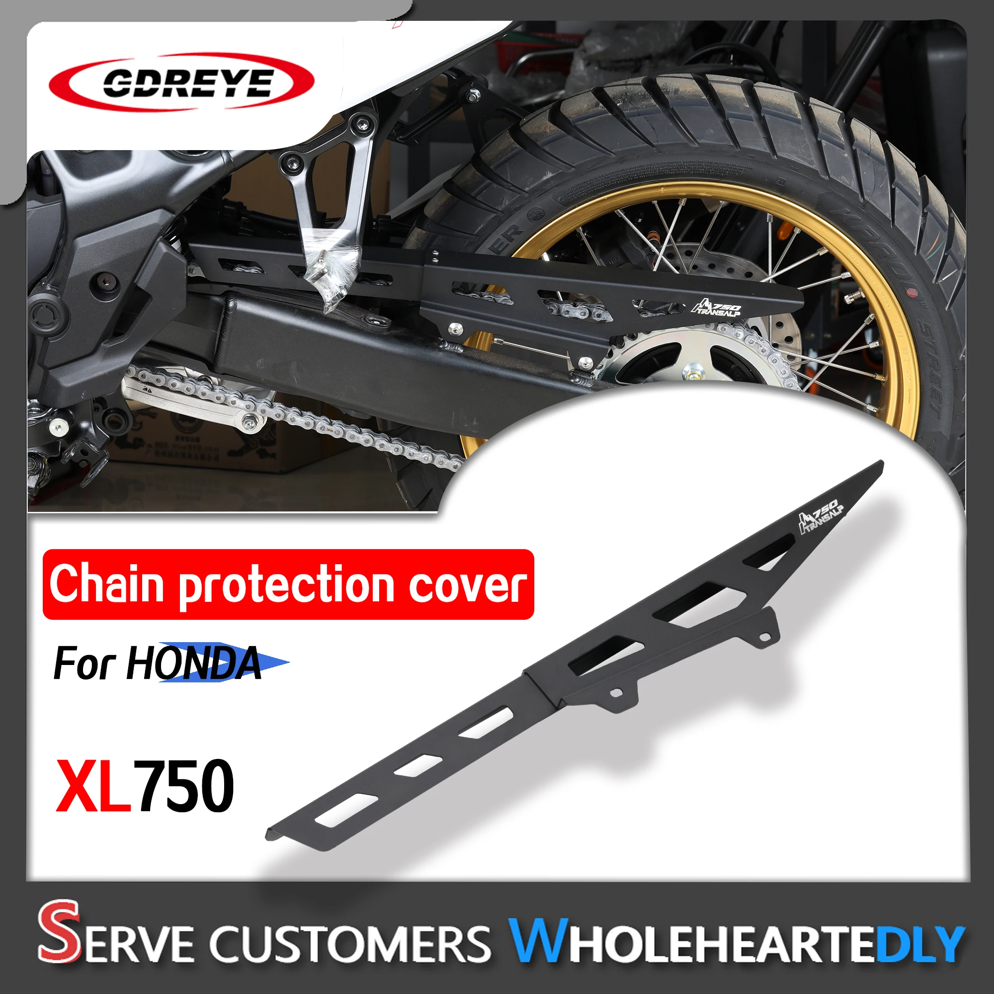 

For Honda TRANSALP750 XL750 TRANSALP 750 XLV Motocycle Accessories Rear Chain Guard Cover Protector Chain Guards Cover