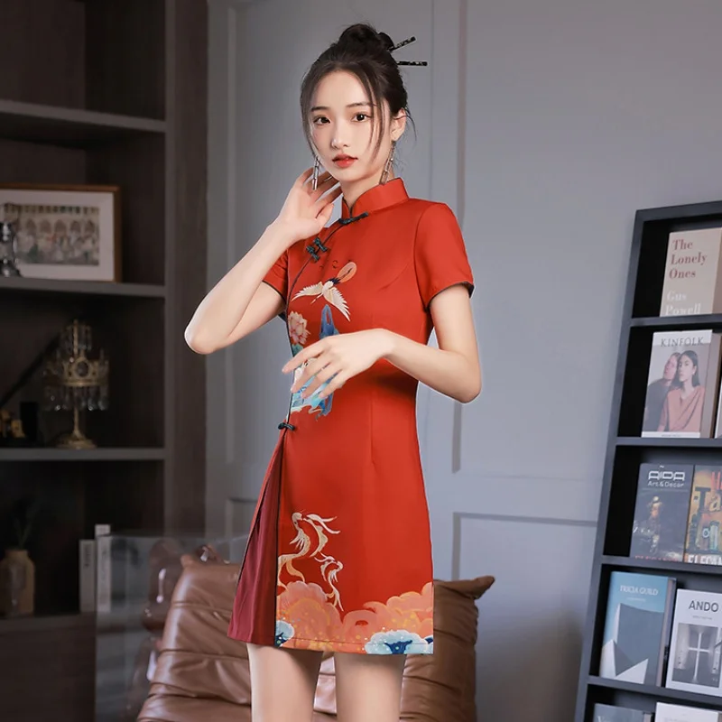 2024 New Chinese Style Women Improved Qipao Y2K High Street Chinese Traditional Dress Cheongsams ципао 치파오Vestidos Para Mujer