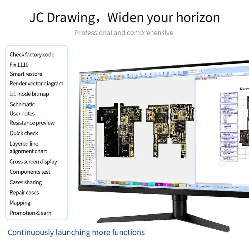 JCID JC inteligentna konserwacja schemat rysunku Schematyczny schemat Bitmap dla iPhone iPad Android obwód zintegrowany schemat Bitmap