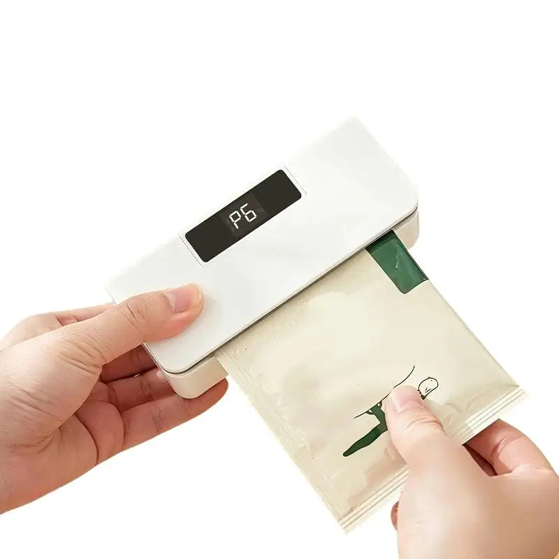 2 In 1 Mini Bag Sealer Rechargeable Bag Sealer Heat Seal With Cutter And Magnet Bag Resealer Machine For Plastic Bags Snack Bags
