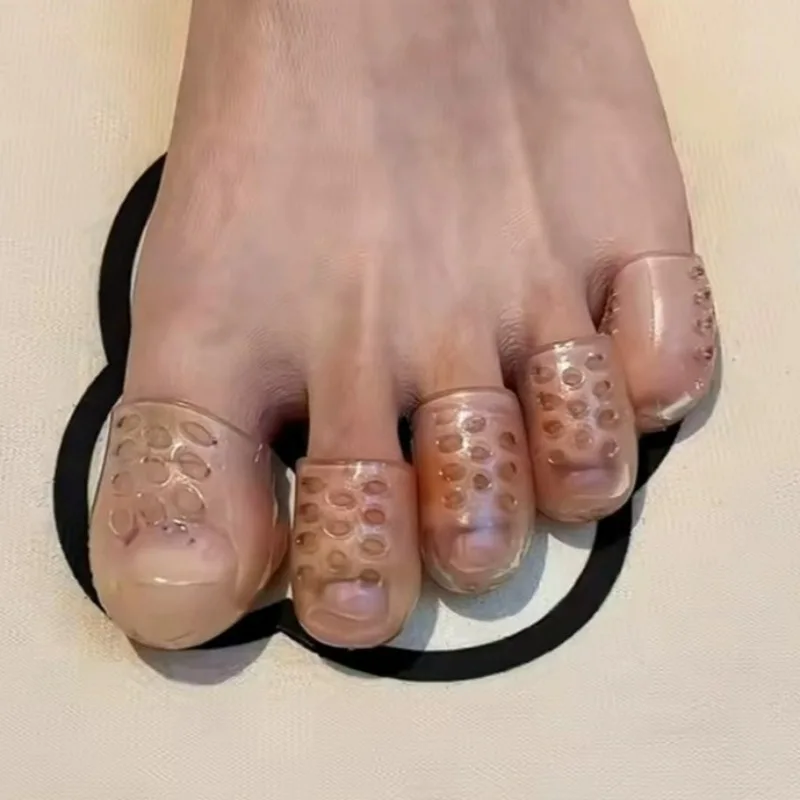 Immagine 7: 1/200 pz Protezioni per le dita dei piedi in silicone Anti-attrito Traspirante Protezione per le dita Vesciche Morbido mignolo Protezione per il tubo del dito Cura del piede