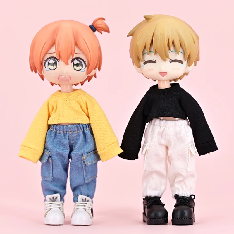 Ob11 인형 옷 짧은 패션 티셔츠 까마귀 1/12 BJD Obitsu P9 P10 YMY UFDOLL GSC ToP에 적합