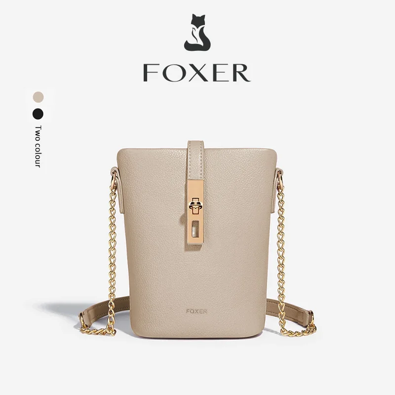 

FOXER Signature Women Mini Cellphone Bag Soft PU Leather 2025 Fashion Girl's Travel Chic Shoulder Bag