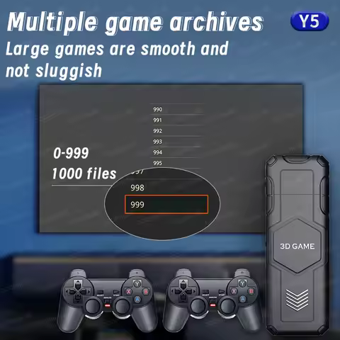 HOT Y5 Retro Tv Game Stick 2.4G Wireless Controller 4K HD Video Game Console Support Multiplayer PS1 Family Video Game Consoles