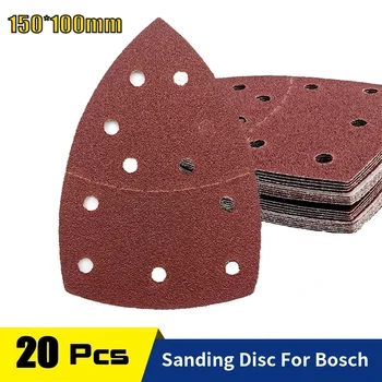 20 peças 11 furos mouse detalhe lixadeira lixa triangular para multi lixadeira bosch psm 160a detalhe palma 40-2000 grãos