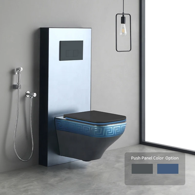 Modern Bathroom Rimless Washdown Wall Mounted Toilet  Ceramic Wall Hung Wc Toilets