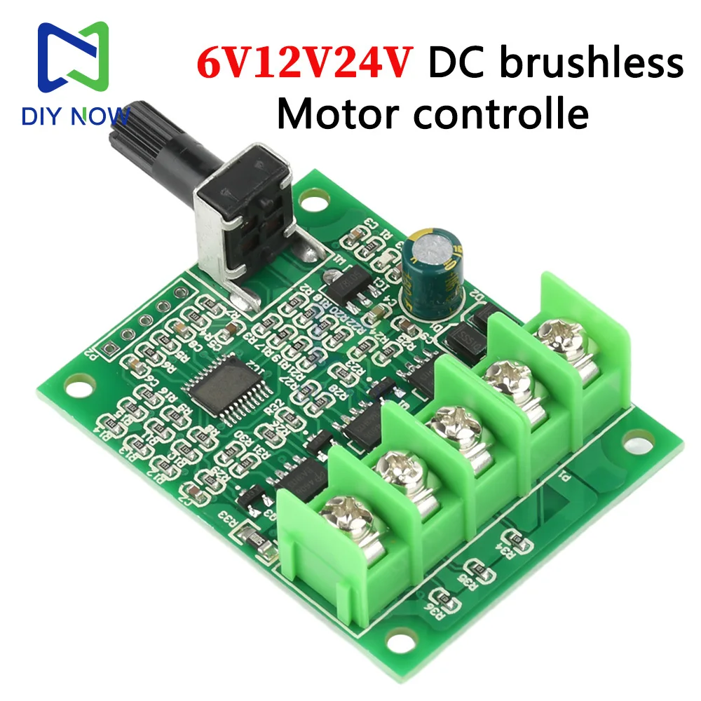 6V 12V 24V DC three-phase brushless Hall-less motor controller motor driver control board hard disk fan motor speed regulator