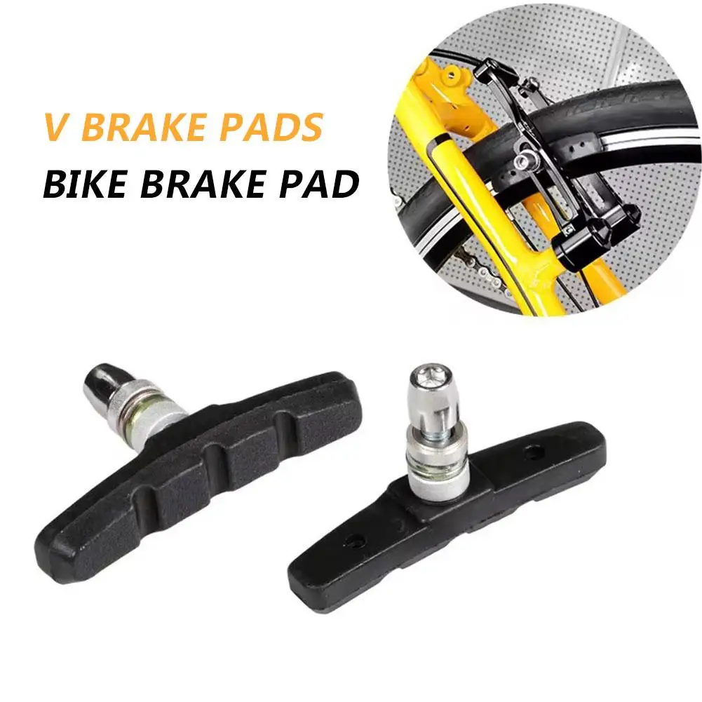 70mm Universal Bike V-brake Pads Ultra Lightweight Rubber Non-slip MTB Friction Brake With Screw Caliper Brake