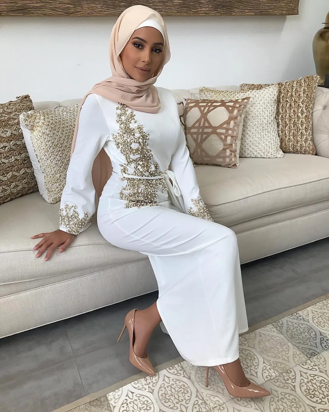 Eid Mubarak Abaya Dubai Turkey Muslim Hijab Dress Kaftan Islam Clothing Abayas Dresses For Women Robe Musulman Femme Vestidos