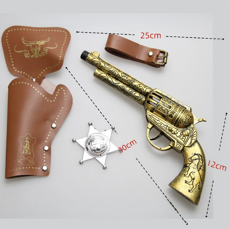 Kids Hip Hop Cowboy Accessories Set Scarf Hat Belt Holster Halloween Carnival Party Stage Cosplay Outfit view 3