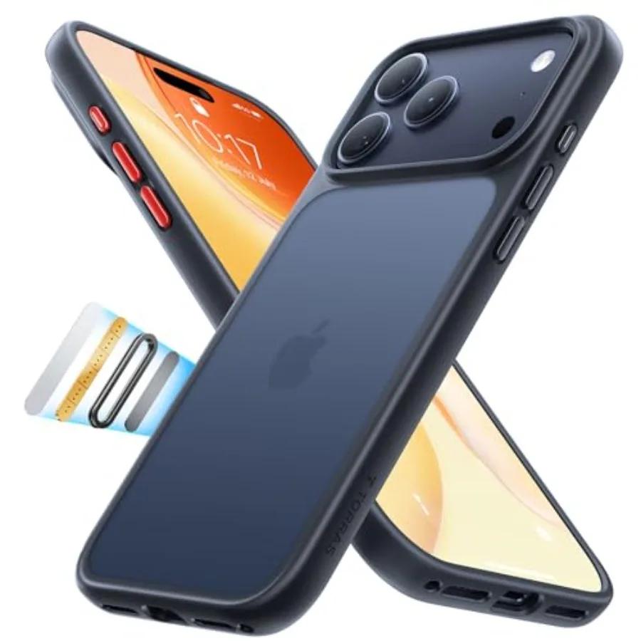 Military Grade Drop Protection for iPhone 17 Pro Max Case with Camera Control Button 12FT Shockproof Design Enhanced Grip