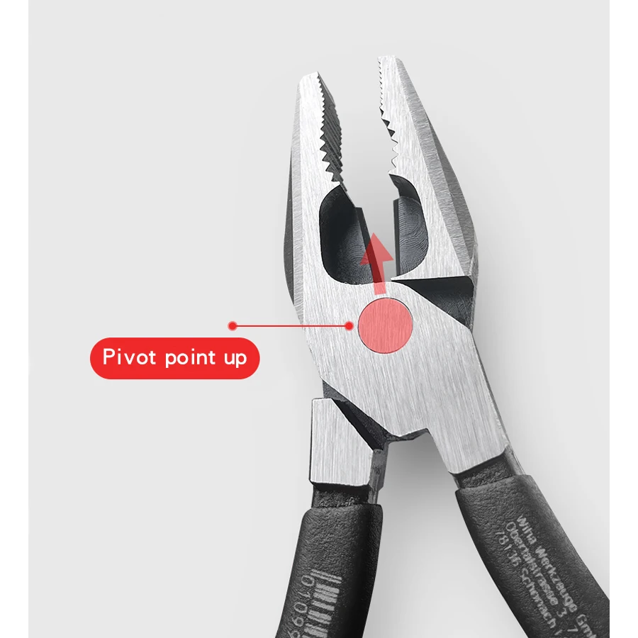 Wiha 45838/45839 Labor-Saving Wire Cutting Pliers Electrician Wire Cutter High Leverage Combination Pliers Black Forest Series