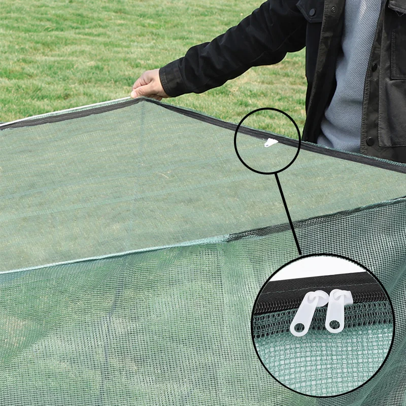 

40Mesh Aquaculture Net Cage with Zipper Anti-escape Breeding Net Fish Fry Hatching Net Cage Crab Fish-farming Cage with Lid
