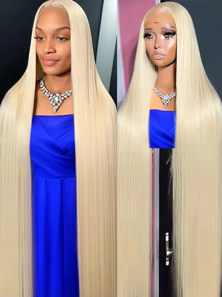 

613 Honey Blonde 280% 13x6 Hd Transparent Wigs Lace Front Human Hair Wig 30 40 Inch Bone Straight Lace Frontal Human Hair Wigs