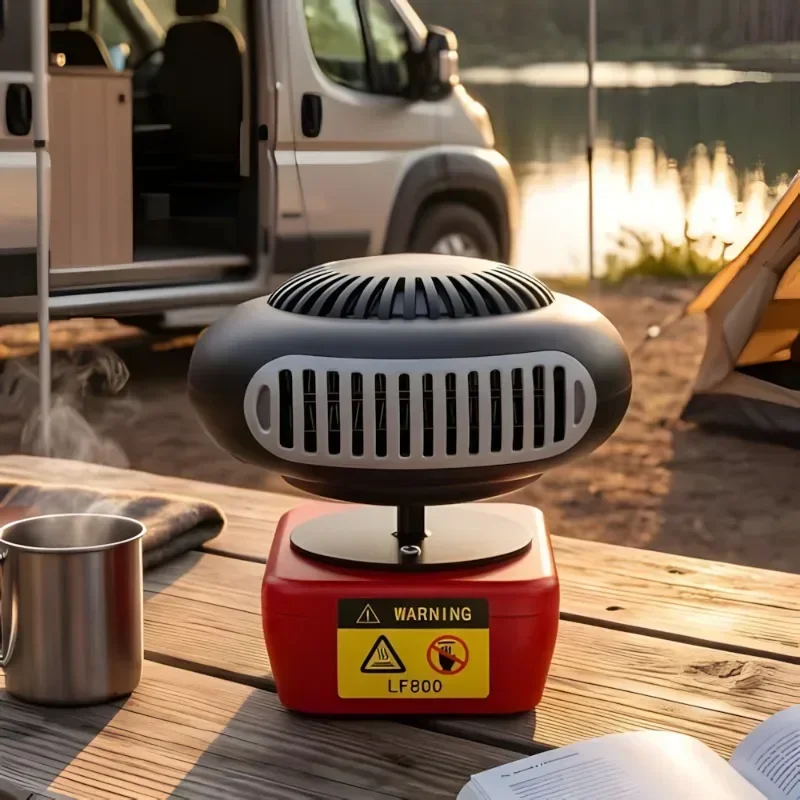 Portable Wireless Heater Dual Mode Hot and Cool Air with Dual USB Ports for Makita/Milwaukee/Bosch 18/20V Battery for Camping