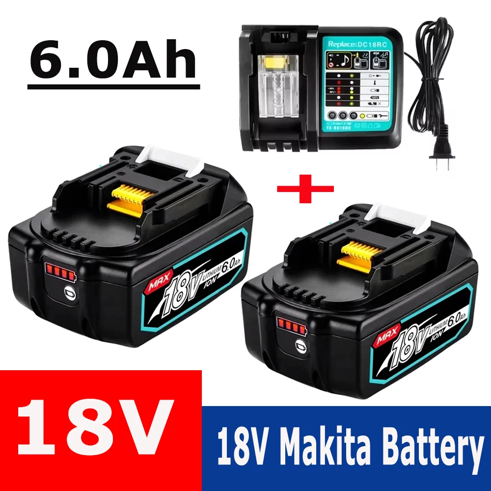 

For Makita 18V 6.0Ah Battery Rechargeable Battery 18650 Lithium-ion Cell Suitable For Makita Power Tool BL1860 BL1850 BL1830 LXT