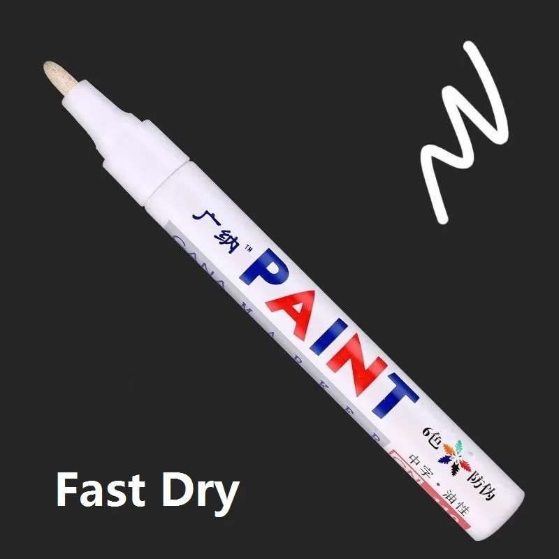 Colored Waterproof Permanent Paint Marker Pen Graffiti Car Tyre Tread CD Glass Ceramics Mark Artist Student Drawing Tool MP4