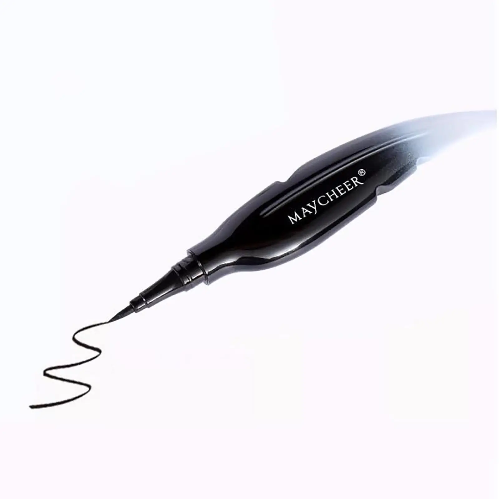 ソフトブラシシャープナー付きの黒い液体アイライナーは、防水性があり、長持ちし、シェーピング、フィリング、プロのメイクアップに最適です。