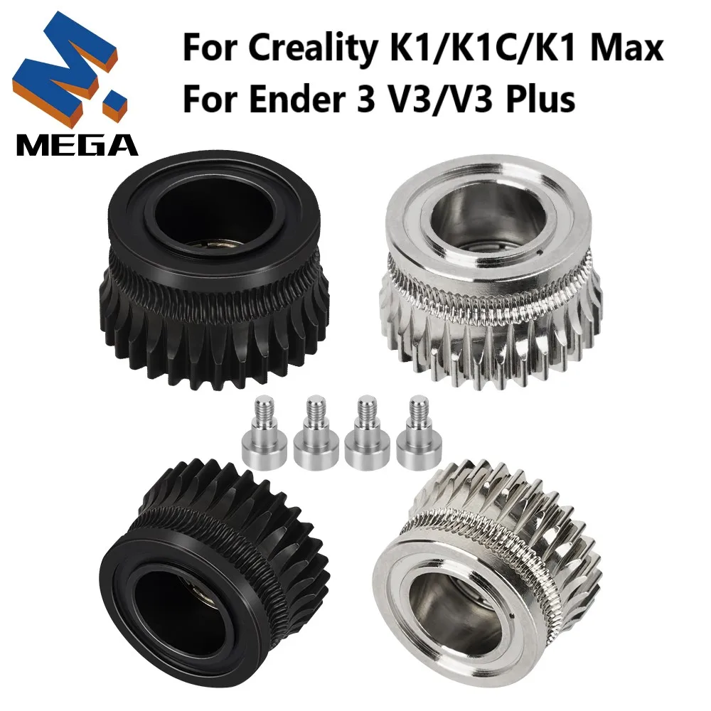 

Для Creality K1 K1C K1 Max Экструдер Шестерня Цельнометаллическая приводная шестерня Для Ender 3 V3 Plus Экструдер с никелевым DLC-покрытием из закаленной стали
