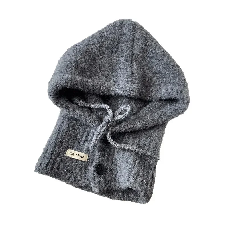 2026 Women's Winter Warm Ear Protection Balaclava Hats Female Little Snowman Design Knitted Pullover Hat Stylish Beanies Caps