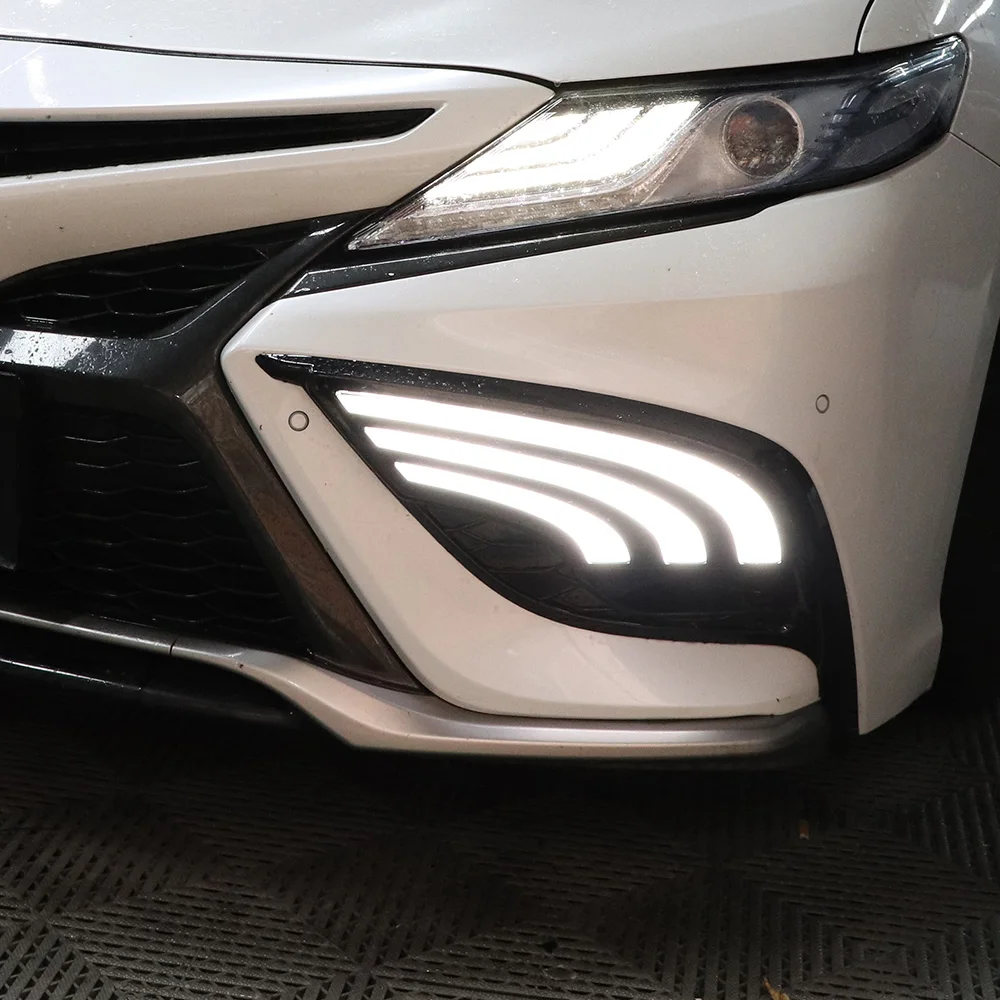

For Toyota Camry 2020-2021 Front Bumper Upgrade LED Dynamic Daytime Running Light Assembly Tool Car Accessories
