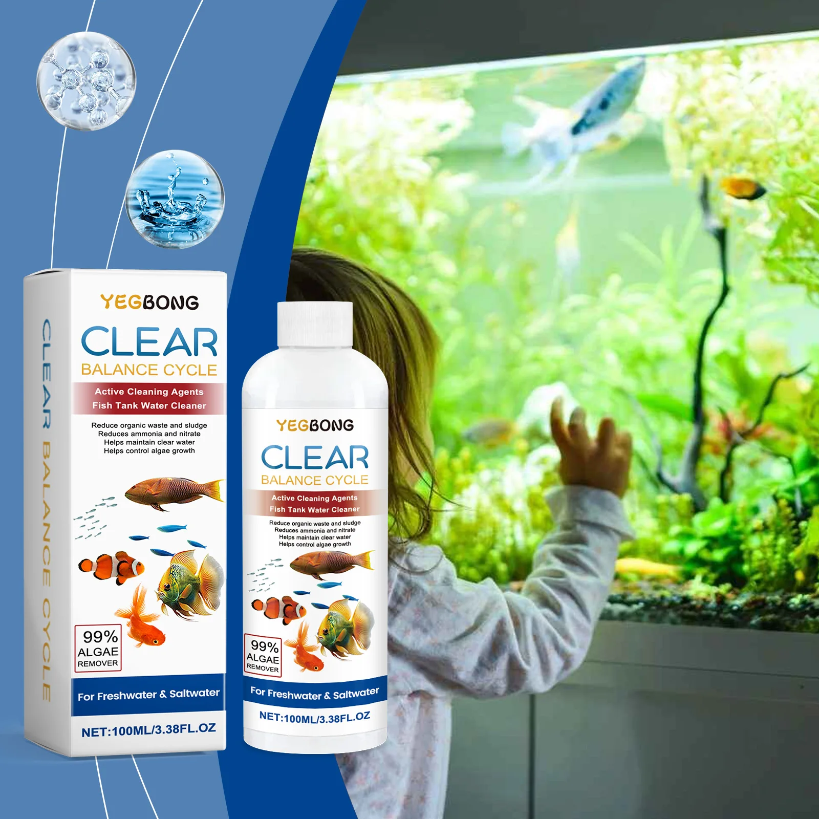 Fish Tank Water Clarifying Ag - Aquarium Plant Seeds ulasan dan harga