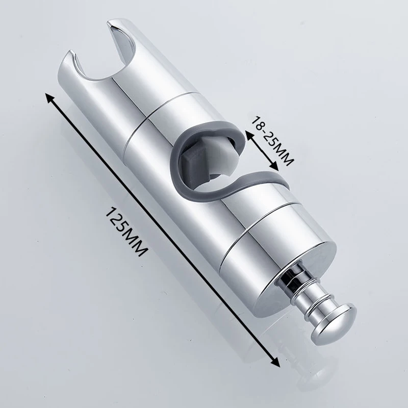 Shower Head Holder 18-25mm ABS Shower Slide Rail Bar Holder Adjustable Clamp Bracket Rod Shower Aksesori pengganti