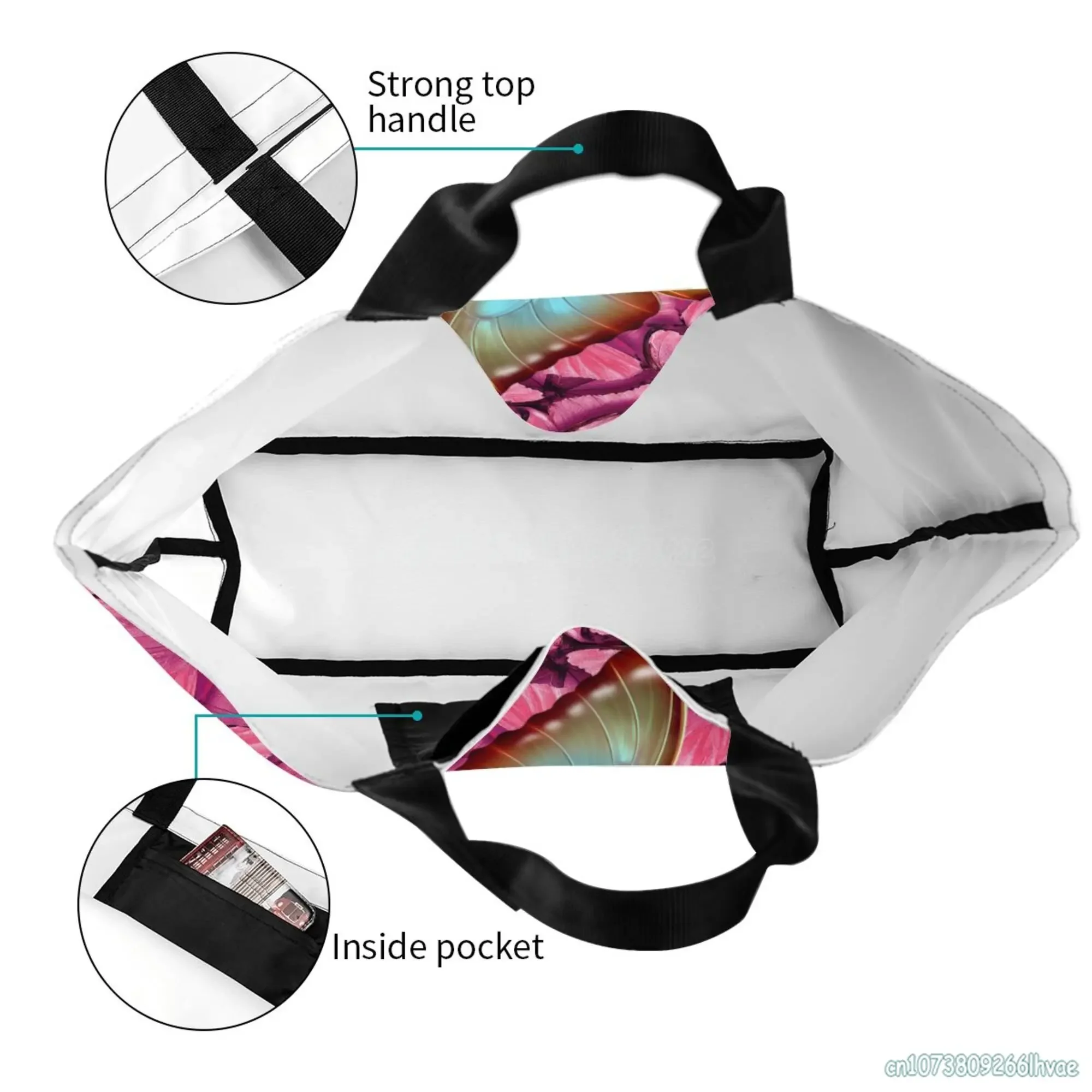 حقيبة كتف على شكل فراشات ملونة، حقائب حمل محمولة، حقائب تسوق بقالة ذات سعة كبيرة، حقيبة خفيفة الوزن وقابلة لإعادة الاستخدام وقابلة للطي