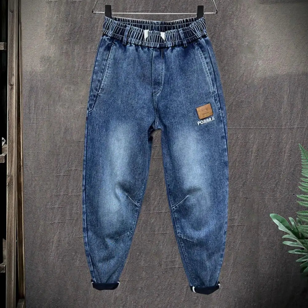 

Jeans Men Loose Fit Blue Baggy Jeans Fashion Spring And Autumn Wide Leg Pants Denim Trousers Men's Clothing Harem Pants